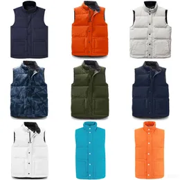 2023 Tasarımcı Down CG Gilets Bodywarmer Kış Sıcak Kanada Nedensel Vücut Isıtıcı Yelek Ruff Erkekler Kış Yelek Yelek Kıyafet Kuyruklu Ceket Dış Kış Gilet'in Unisex