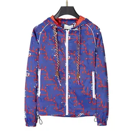 Marke Designer Herren Freizeitjacken Blau Graffti G Buchstabe Kapuzenjacke Frühling Herbst Jugend Männer Freizeit Hoodies Mantel Outdoorbekleidung Luxus Herren Zippy Mäntel Tops Kleidung