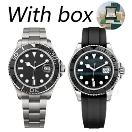 Designer Men Watch 40mm Yachtmaster Watch Luxury Watch 904L rostfritt stål Rem Automatisk Watch Sapphire med Box Waterproof Swimming Watch Montre Dhgates Watch