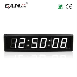 Ganxin2 3 tum 6 siffror LED Wall Clock White Color LED Timer 7 Segment Display nedräkning med fjärrkontroll198w