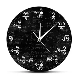 Equation Nines Math The Clock of 9s Formulas Moderne Hängeuhr Mathematical Classroom Wall Art Decor 201212215C