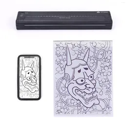 Trådlös termisk skrivare BT Papper USB Tattoo Transfer Stencil Machine Portable Drawing Etikett