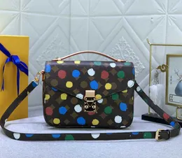 مصمم Pochette Womens الكتف حقيبة Metis Handbags yk نقاط متعددة ألوانه من الجلد حقائب زهرة رسالة Crossbody Ladie Messenger Makeup