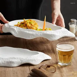 Plates Creative Ins Style Ceramic Plate Restaurant Steak Pasta Dinner Serving Tray Home Tableware Breakfast Snack Sushi
