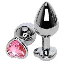 Metal anal plug aço inoxidável butt plug com jóias colorido cristal ânus plug anal grânulo adultos brinquedos sexuais para mulheres jogo adulto
