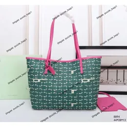 Moda sacola fora da marca branca bolsa de compras de alta qualidade seta médio um ombro velho flor tote bolsa feminina grande capacidade commuter