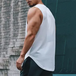 Mens Tank Tops Sports Top Yelekler Yaz Koşu Fitness hızlı kuru gevşek kolsuz basketbol moda rahat düz renkli erkek kıyafetler 230424