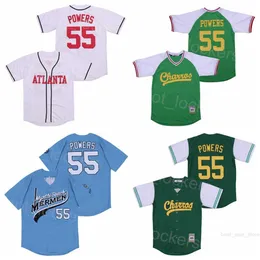 Moive Beyzbol 55 Kenny Powers Jerseys Film Doğu ve Down Chawas Hiphop Tüm dikişli serin üssü Cooperstown Vintage College Spor Hayranları Retro Takım Külkü