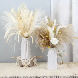 Kwiaty dekoracyjne pampas trawa zestaw puszysty naturalny dekoracja salonu boho home dekoracje suszone bukiet aranżacja ślubna