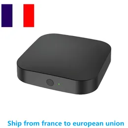 سفينة من France Q8 Amlogic S905Y4 TV Box Andorid 11.0 4GB 32GB صوت 4K فيديو 2.4G 5G WIFI BT5.0 SET TOP BOX