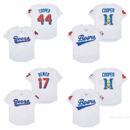 Beers Moive Baseball 17 Doug Remer Jerseys Film 44 Joe Coop Cooper Hiphop University White Team Cool Base Cooperstown Vintage Uniform College for Sport Fans Retro