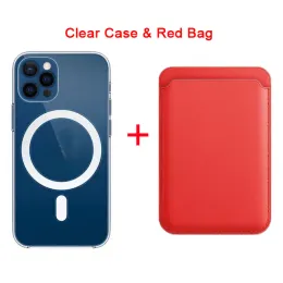 Deri cüzdanlı manyetik telefon kılıfları iPhone 14 13 12 12 11 Pro MAX Mini Perakende Paket Uyumlu MagSafe Kablosuz Şarj Cihazı