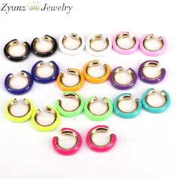 Ear Cuff 10 Pairs Geometric No Pierced Neon Enamel Cartilage Earring C Shaped for Women Ear Clips Brincos Ear Cuff Simple Earcuffs 230425