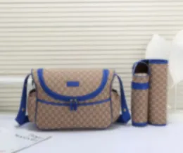 Borsa per pannolini per mamma e bambino Set da 3 pezzi Parigi designer femminile stampa moda multifunzionale Cerniera Hasp Borsa a spalla singola Regalo per mamma e ragazza Creativo