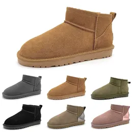 Women Mini Snow Boot Boots Winter Classic Suede Keep Warm Plush Chestnut Grey Men Woman 5854 Designer Ankle Casual Booties Slippers Platform Shoe Comfortable shoes
