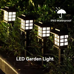 Gräsmatta lampor Solar Light LED Outdoor Pathway Light IP65 Waterproof Lawn Lights Garden Decor Patio Drive Walkway Energy Lighting Solar Lamp Q231125