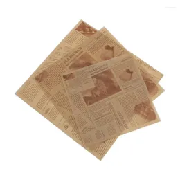 Ferramentas de cozimento 25pc papel de cera vintage para hambúrguer sanduíche pergaminho folha de natal pão comida das crianças pizza embalagem oilpaper