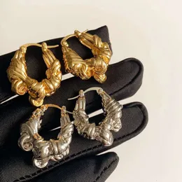 jewelry bottegaly venettaly earrings Fried Dough Twists Twisted Irregular Metal Earrings Fashion Small Audience Earrings Small Fragrant Earrings Female