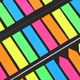 200st Color Index Sticky Notes Ultra-Fin Label Stickers Pet Highlighter istället för transparent
