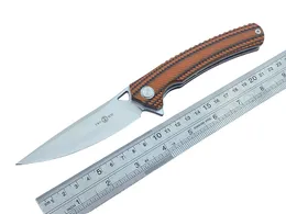 TwoSun Folding Flipper Knife Orange G10 Handle D2 Plain Edge TS81-D2-Orange