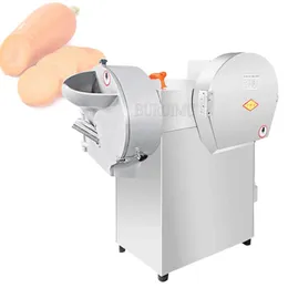 Cortador de legumes de cabeça dupla eficiente Máquina de corte de frutas Dicer Shredder Máquina de fatiar