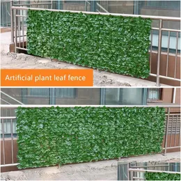 Decorative Flowers & Wreaths Decorative Flowers Wreaths Pastoral Style Artificial Leaves Fence Rectangar Removable Fencing For Outdoor Dh7Mq