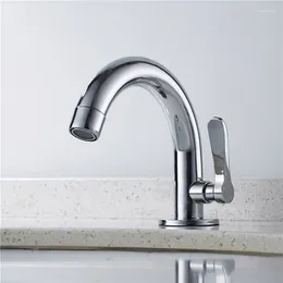 Rubinetti per lavandino del bagno Rubinetto per lavabo singolo a risparmio idrico cromato Rubinetto per lavabo da cucina in acciaio inossidabile Ugello ad apertura rapida Accessori G1 / 2