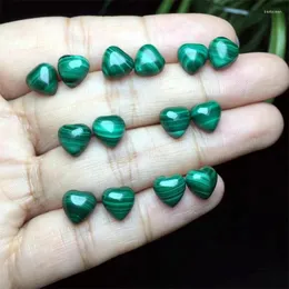 Stud Earrings Natural Malachite Heart For Women Elegant Temperament Holiday Fashion Healing Jewelry Gift1pair