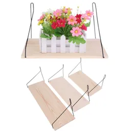 Decorative Objects Figurines 1 set of wooden wall mounted bookshelf flower pot storage rack hanger household decoration