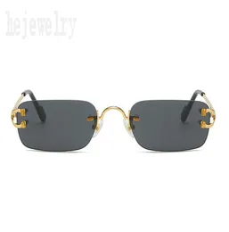 Summer Rimless Designer Sunglasses Luxury Men Genses Multi Color Lenses Gafas de Sol Outdoor UV Protection Mens Sunglasses Driving PJ039 B23