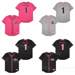 Baseball Moive Pinkys Records Discs Jerseys NEXT FRIDAY 1 DAY DAYS IN GREY Black Pink Team All Stitched Cool Base Cooperstown Retro University Sport Breathable