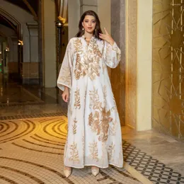 Abbigliamento etnico Elegante abito musulmano Luce Festa di lusso Dubai Turchia Abiti Islam Arabia Saudita Abaya da sera lunga per le donne Abiti