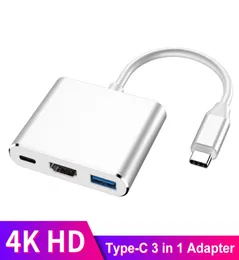 3 in 1 Type C To HDMIcompatible Connectors USB 30 Charging Adapter USBC 31 Hub for Mac Air Pro Huawei Mate10 Samsung S8 Plus S2962241