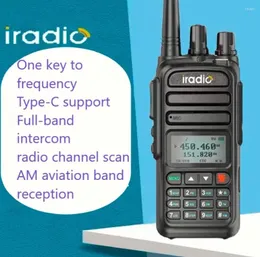 Walkie Talkie Iradio Uv83 Radio Communication 6 bande Amateur Ham Two Way 128CH Air Band Color Scanner Marine