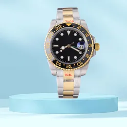 Klassisk stil Automatisk klockor Sapphire Glass Mechanical Wristwatch rostfritt stålklocka Business Watch for Men Watch Box Men's Underwater Mechanical Watch