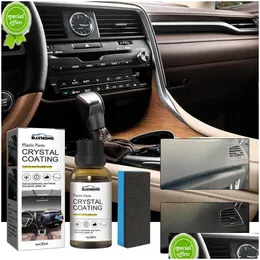 Outils de nettoyage de voiture 30 ml plastique remis à neuf placage cristal agent de revêtement panneau de cire intérieur rénové rechapage livraison directe Automo Otmtr