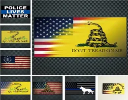 Dekorative Aufkleber DONT TREAD ON ME AUFKLEBER Amerikanische gelbe Schlange Autoaufkleber Blau gestreift Polizeihund Autoaufkleber Fensteraufkleber7712067