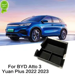 Car Center Console Btorage Box Armrest Box Storage Tray för BYD ATTO 3 YUAN PLUS 2022 Tillbehör