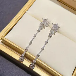 Kolczyki stadnorskie 2023 Trend klasyczny wysokiej jakości marka Rose Gold Star luksusowa biżuteria dla kobiet ślub czysty 925 Sliver