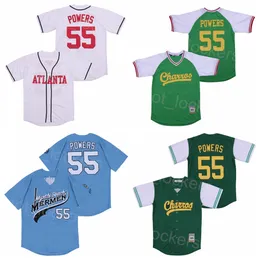 Moive Baseball 55 Kenny Powers Jersey Film Eastbound and Down Chawas Hiphop All Stitched Cool Base Cooperstown Vintage College for Sport Fans Retro Team Pullover