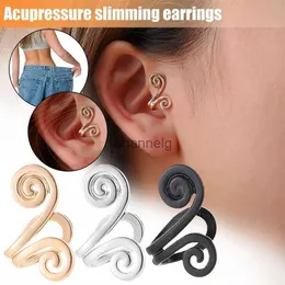 Brincos de emagrecimento de acupressão para mulheres, clipes de orelha de linfa personalizados, sem piercing, banhados a ouro, minimalistas YQ231125