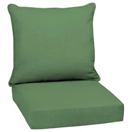 Conjunto de almofadas de assentos profundos ao ar livre 24 x 24, Moss Green Leala