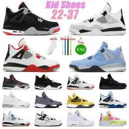 Basketballschuhe kostenlose Versandschuhe 4s Kinder Designerschuhe Infant Schuhe Zement weiße Oreo Schwarze Katze Militär Schwarze Kinder Schuhe Baby Schuhe Kinder Turnschuhe Kinder Trainer Trainer