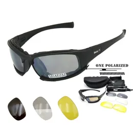 Outdoorbrillen X7 Daisy Tactische gepolariseerde bril Militaire bril Legerzonnebril met 4 lenzen Originele doos Heren Schieten Wandelen Gafas 231124