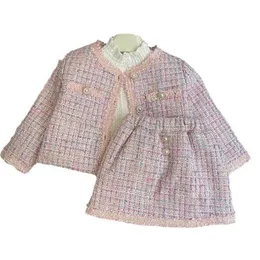 Kids Girls Clothes Sets Autumn Winter Girl Baby Coat Tops Skirts 2-piece Suit Fashion Children Clothing Toddler Infant Outfit