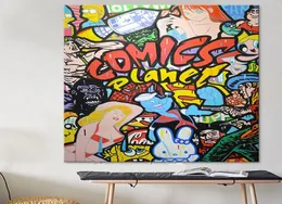 ALEC Handpanted HD Print Graffiti Pop Street Art Oil Målning Väggkonst Heminredning på duk Multi -storlekar Framalternativ G2192161679
