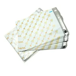 Packing Bags Golden Arrow Pattern Plastic Post Mail Poly Mailer Self Sealing Packaging Envelope Courier Express Bag Wholesale Lx1312 Dhbg2