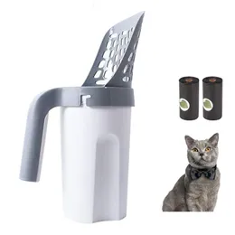 Other Cat Supplies Litter Shovel Self Cleaning S Scooper With Waste Bags Portable Box Tool Pet 220510 Drop Delivery Home Garden Otkb9