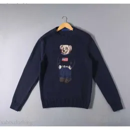 Het försäljning berömd varumärkesdesigner mens ralph tröjor polos tröja kvinnor lauren pullover björn crewneck stickad långärmad avslappnad tryckt