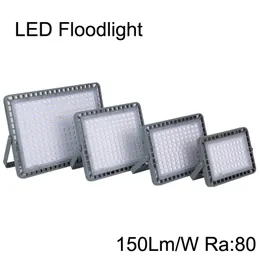 Luses de inundação de Ultra-Thin LED 400W 300W 200W 100W 150LM/W RA80 Spotlight AC85-265V Floodhips for Outdoor Gardens Crestech168